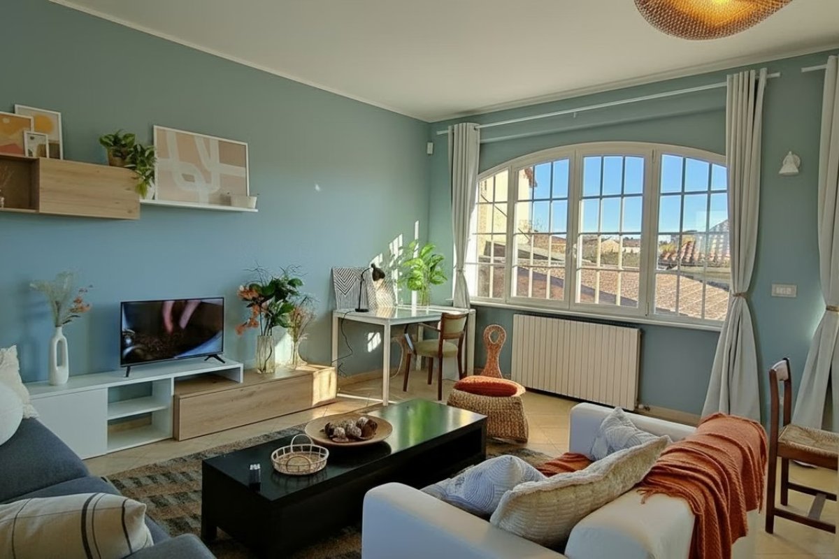 Open-plan living room · dopo
